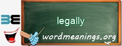 WordMeaning blackboard for legally